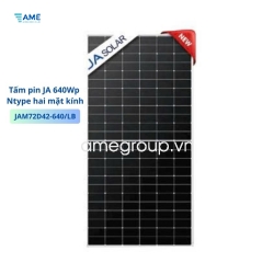 Tấm pin JA 640Wp Ntype hai mặt kính - JAM72D42-640/LB